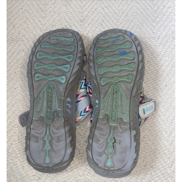 Skechers Gray Zig Swag Woman's Size 11 Sandals - Picture 5 of 8